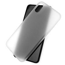Чехол накладка HOCO для APPLE iPhone X, пластик, ультратонкий, матовый, цвет прозрачный.