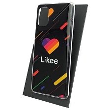 Чехол накладка Vinil для SAMSUNG Galaxy A51 (SM-A515), A31 (SM-A315), силикон, рисунок Likee, цвет черный