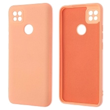 Чехол накладка NANO для XIAOMI Redmi 9C, Redmi 10A, силикон, бархат, цвет персиковый