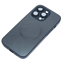 Чехол накладка с поддержкой MagSafe для APPLE iPhone 14 Pro (6.1"), защита камеры, силикон, пластик, цвет темно синий