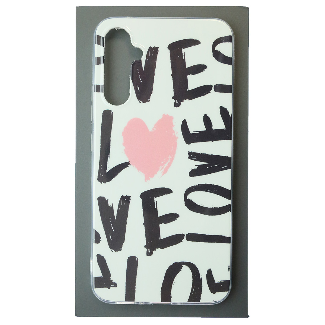 Чехол накладка для SAMSUNG Galaxy A34 5G, силикон, глянцевый, рисунок LOVE