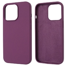 Чехол накладка Silicon Case для APPLE iPhone 13 Pro (6.1), силикон, бархат, цвет фиолетовый