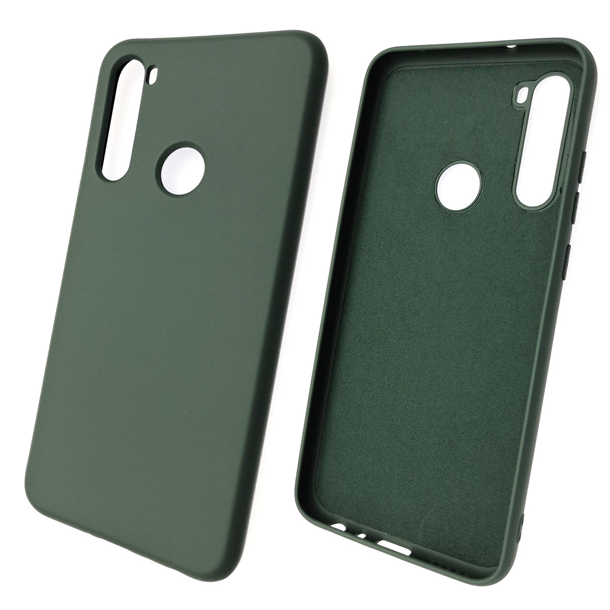 Чехол накладка для XIAOMI Redmi Note 8T, силикон, цвет темно зеленый