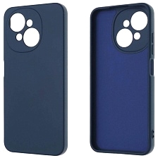Чехол накладка NANO для TECNO POP 9 4G, SPARK GO 1, защита камеры, силикон, бархат, цвет темно синий Чехол накладка NANO для TECNO POP 9 4G, SPARK GO 1, защита камеры, силикон, бархат, цвет темно синий