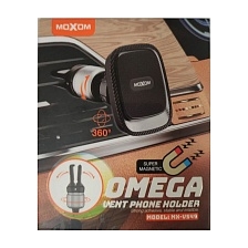Автомобильный магнитный держатель MOXOM MX-VS49 для смартфона, в решетку воздуховода, цвет черно серебристый