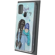 Чехол накладка Vinil для SAMSUNG Galaxy M31 (SM-M315), силикон, блестки, глянцевый, рисунок You are my life