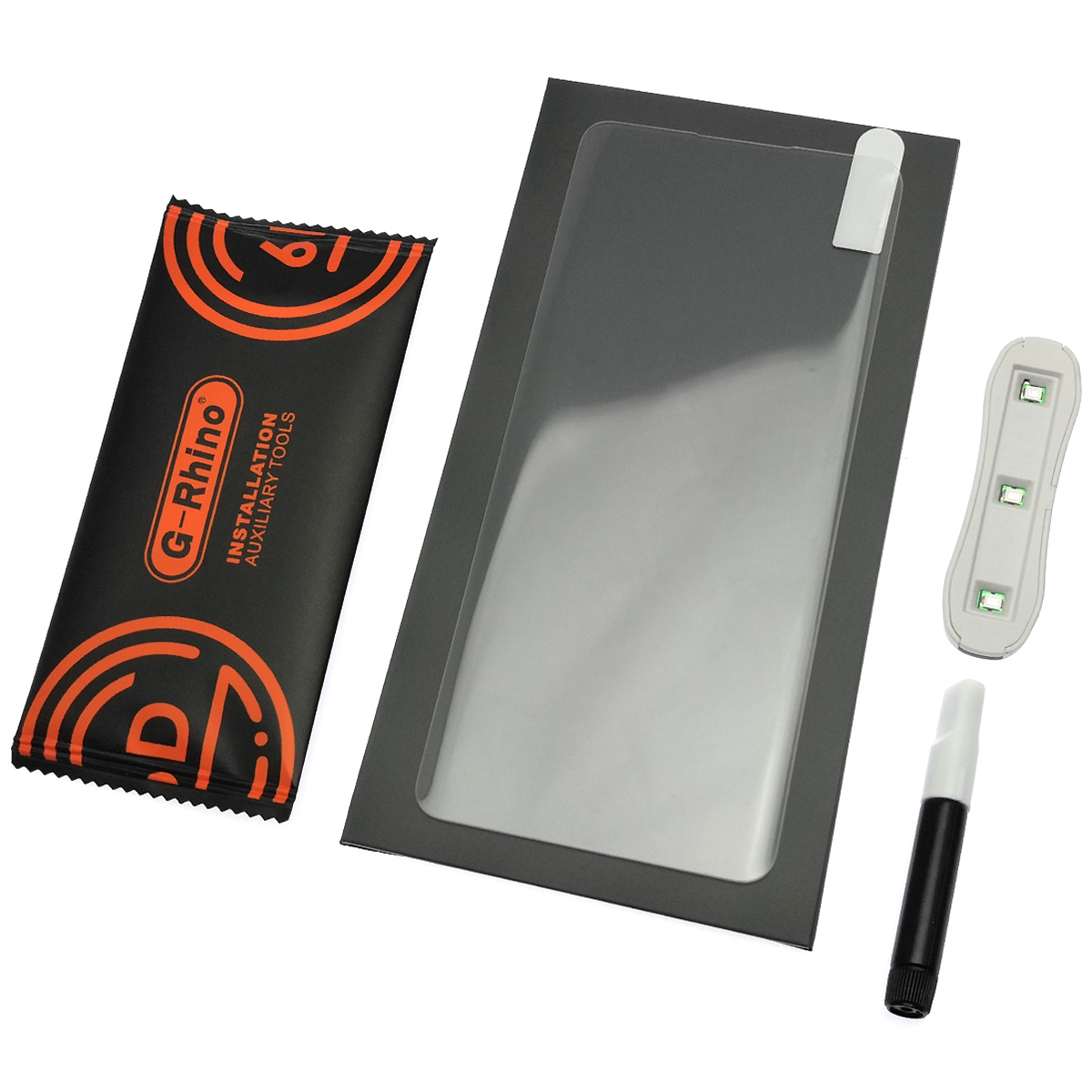 Защитное стекло UV GLASS G-Rhino для OnePlus 8, на весь экран, клей и лампа, цвет прозрачный