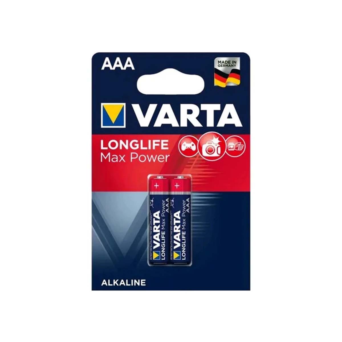 Батарейка VARTA LONGLIFE MAX POWER LR03 AAA BL2 Alkaline 1.5V