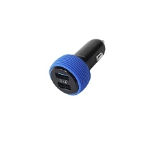 АЗУ (Автомобильное зарядное устройство) MRM MR-31A, 2 USB, 3.1А, цвет черно синий