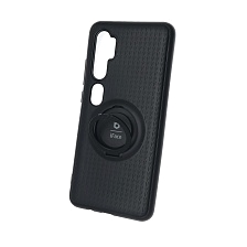 Чехол накладка iFace для XIAOMI Mi Note 10 Pro, Mi Note 10, Mi CC9 Pro, силикон, кольцо держатель, цвет черный.