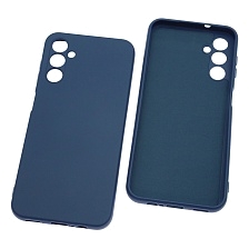 Чехол накладка NANO для SAMSUNG Galaxy A14 4G, силикон, бархат, цвет темно синий