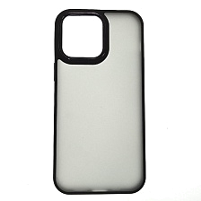 Чехол накладка для APPLE iPhone 14 Pro Max, силикон, пластик, цвет окантовки черный