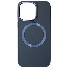 Чехол накладка с поддержкой MagSafe для APPLE iPhone 13 Pro (6.1"), силикон, пластик, цвет темно синий