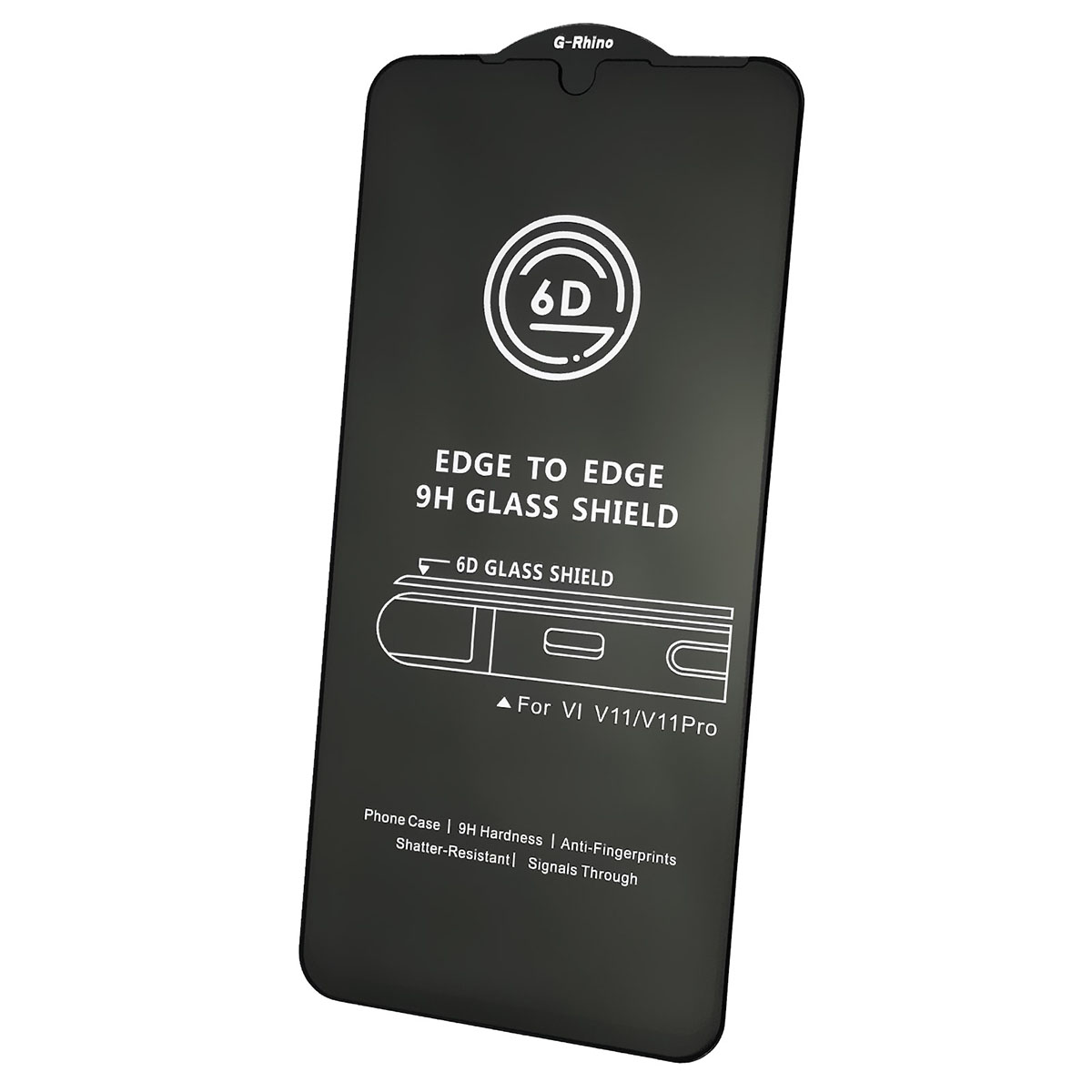 Защитное стекло 6D G-Rhino для Vivo V11, V11 Pro 2018, цвет окантовки черный