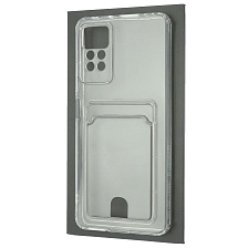 Чехол накладка CARD CASE для XIAOMI Redmi Note 12 Pro 4G, силикон, отдел для карт, цвет прозрачный Чехол накладка CARD CASE для XIAOMI Redmi Note 12 Pro 4G, силикон, отдел для карт, цвет прозрачный