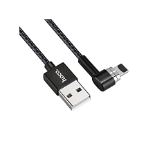 Кабель магнитный Hoco U20 Magnetic adsorption для APPLE Lightning 8 pin чёрный (-70%)