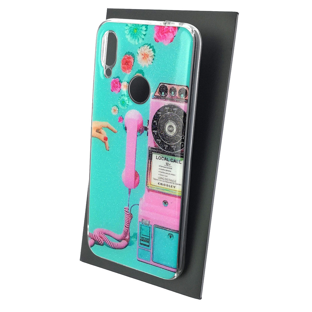 Чехол накладка для XIAOMI Redmi Note 7, Note 7 Pro, силикон, блестки, глянцевый, рисунок Local Call Grosley