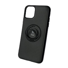 Чехол накладка iFace для APPLE iPhone 11 Pro MAX, силикон, металл, кольцо держатель, цвет черный. Чехол накладка iFace для APPLE iPhone 11 Pro MAX, силикон, металл, кольцо держатель, цвет черный.