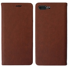 Чехол книжка SAILANG для APPLE iPhone 7 Plus, iPhone 8 Plus, экокожа, визитница, цвет темно коричневый