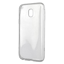 Чехол накладка для SAMSUNG Galaxy J3 2017 (SM-J330), силикон, ультратонкий, цвет темно прозрачный
