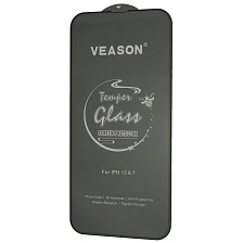 Защитное стекло VEASON Tempered Glass для APPLE iPhone 13 Pro Max (6.7"), iPhone 14 Plus (6.7"), цвет окантовки черный