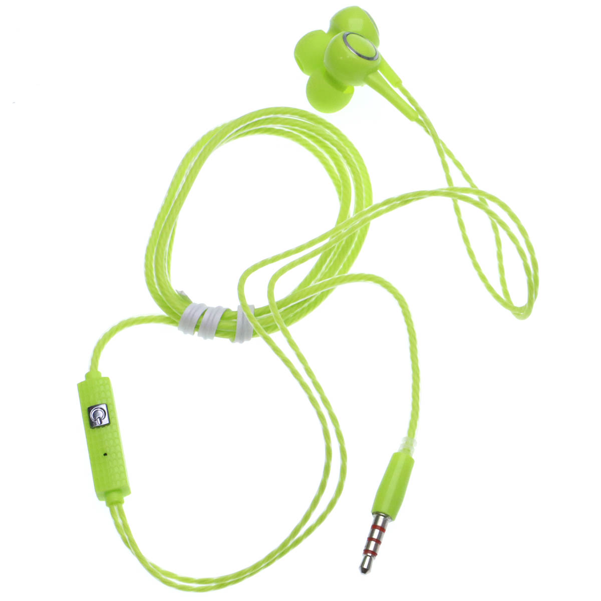 Гарнитура (наушники с микрофоном) проводная, KIN K-28, разъем Jack 3.5 мм, цвет зеленый