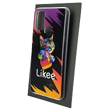 Чехол накладка Vinil для HUAWEI Honor 9A (MOA-LX9N), силикон, рисунок Likee Cat, цвет черный