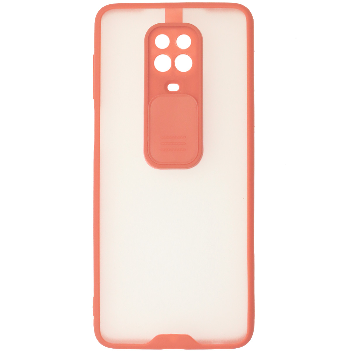 Чехол накладка LIFE TIME для XIAOMI Redmi Note 9 Pro, Redmi Note 9S, силикон, пластик, матовый, со шторкой для защиты задней камеры, цвет окантовки розовый