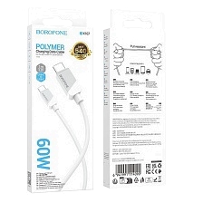 Кабель BOROFONE BX107 Excellent USB Type C на USB Type C, 60W, длина 1 метр, цвет белый