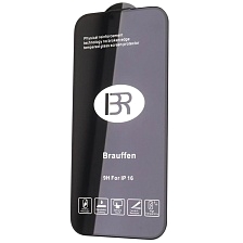 Защитное стекло Brauffen для APPLE iPhone 15 (6.1"), APPLE iPhone 16 (6.1"), цвет окантовки черный