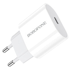 СЗУ (Сетевое зарядное устройство) BOROFONE BA61A Origin, 10.5W, 1 USB Type C, цвет белый