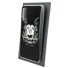 Чехол накладка для SAMSUNG Galaxy A7 2018 (SM-A750), силикон, глянцевый, рисунок Необычная собака