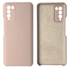 Чехол накладка Silicon Cover для HUAWEI Honor 10X Lite, силикон, бархат, цвет розовый песок