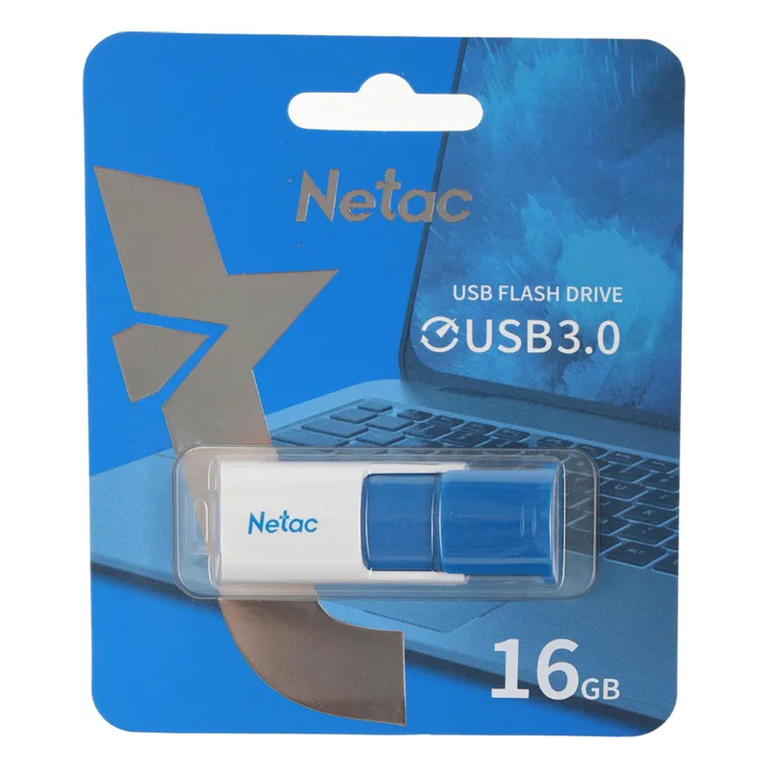 Флешка USB 3.0 16GB NETAC U182, цвет бело синий