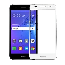 Защитное стекло 2D Full glass для Huawei Honor Y3 2017 /тех.пак/ белый.