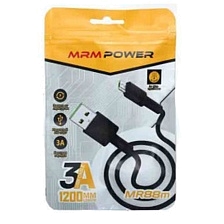 Кабель MRM MR88m Micro USB, быстрая зарядка, силикон, 3А, длина 1.2 метра, цвет белый