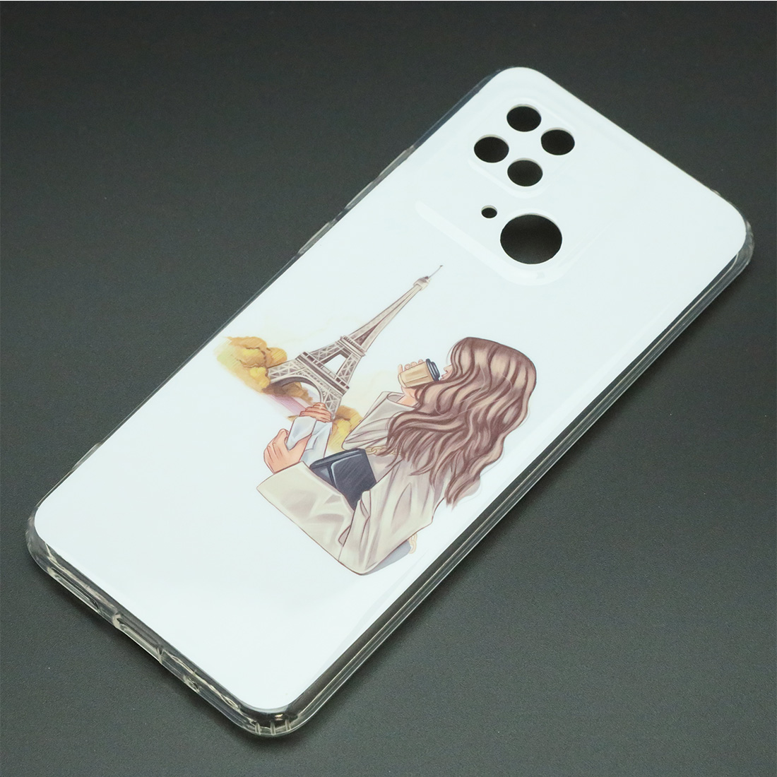 Чехол накладка для XIAOMI Redmi 10C, POCO C40, силикон, глянцевый, рисунок Девушка в Париже Чехол накладка для XIAOMI Redmi 10C, POCO C40, силикон, глянцевый, рисунок Девушка в Париже