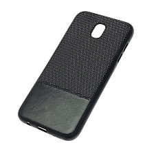Чехол накладка MONARCH для SAMSUNG Galaxy J5 2017 (SM-J530), силикон, под кожу, цвет черный Чехол накладка MONARCH для SAMSUNG Galaxy J5 2017 (SM-J530), силикон, под кожу, цвет черный