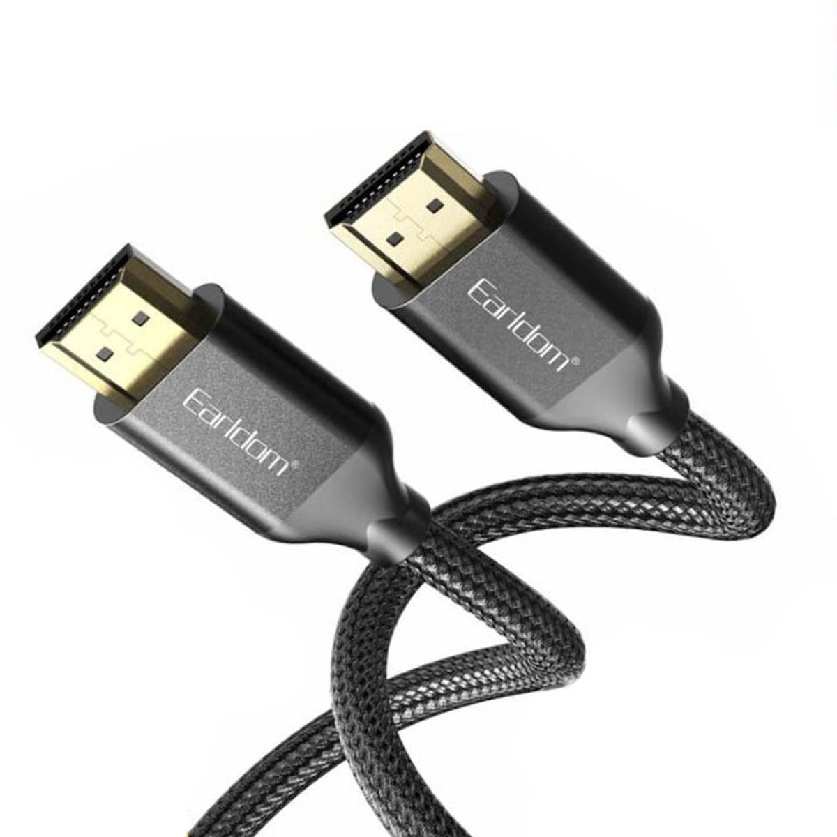 Кабель HDMI - HDMI EARLDOM ET-W26, в нейлоновой армированной оплетке, длина 3 метра, цвет черный