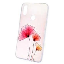 Чехол накладка для XIAOMI Redmi Note 7, Note 7 Pro, силикон, рисунок цветы.