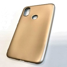 Чехол накладка для XIAOMI MI 6X, MI A2, силикон, цвет золотистый