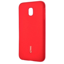 Чехол накладка Cherry для SAMSUNG Galaxy J3 2017 (SM-J330), силикон, цвет красный.