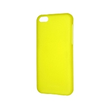 Чехол накладка USAMS для APPLE iPhone 5C, силикон, цвет желтый.