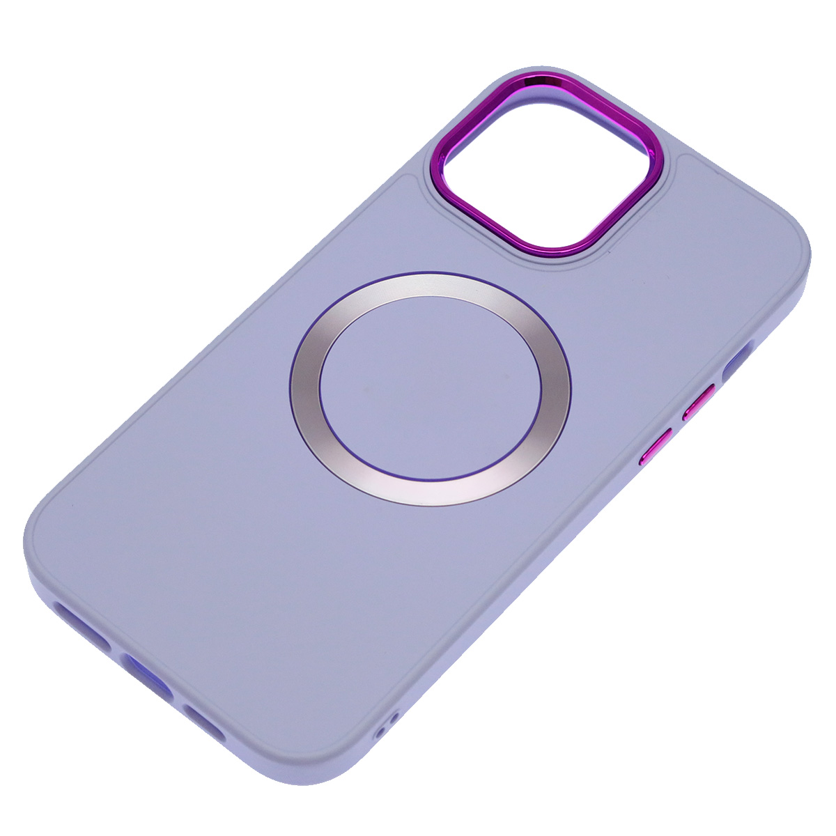 Чехол накладка с поддержкой MagSafe для APPLE iPhone 13 Pro Max (6.7"), силикон, пластик, цвет сиреневый