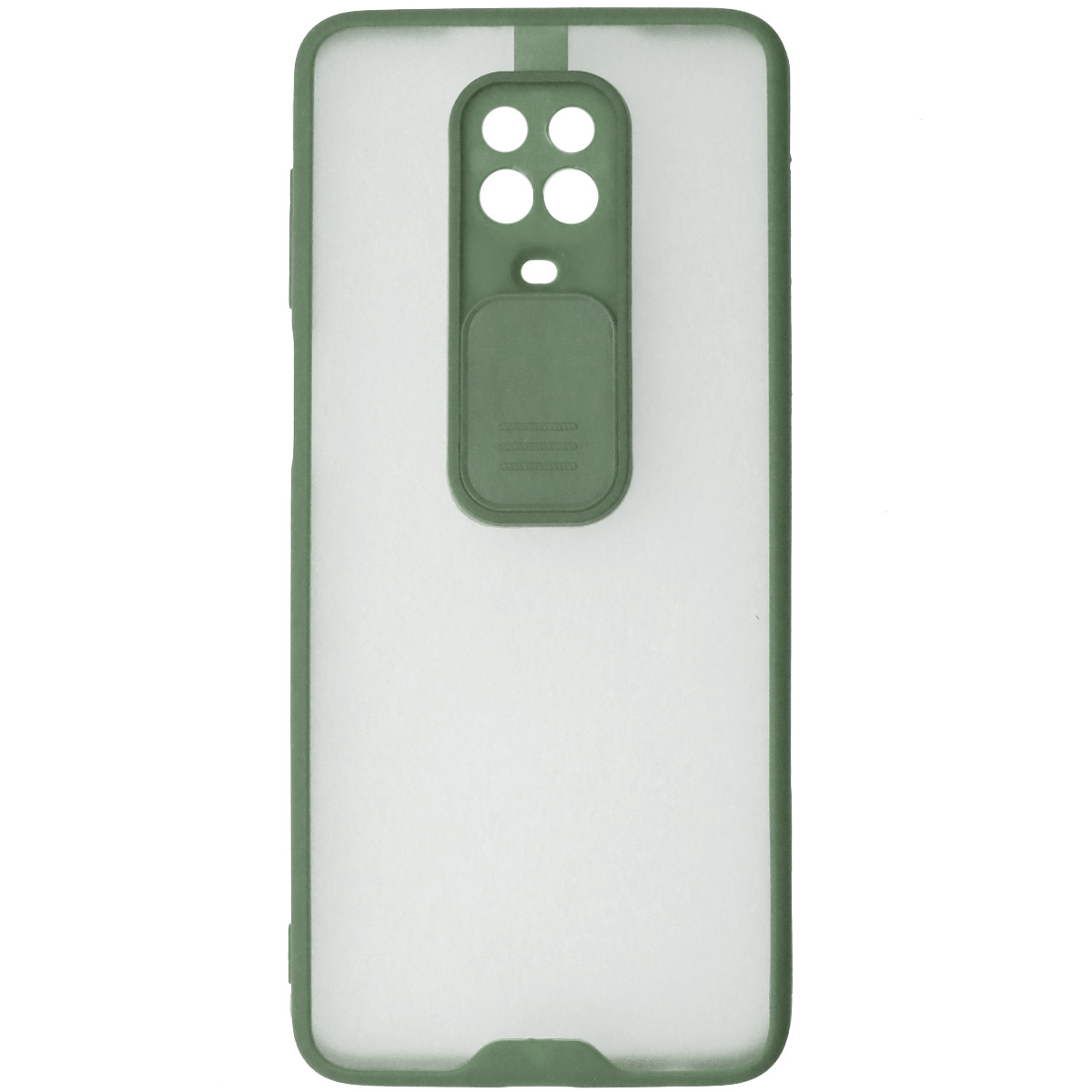 Чехол накладка LIFE TIME для XIAOMI Redmi Note 9 Pro, Redmi Note 9S, силикон, пластик, матовый, со шторкой для защиты задней камеры, цвет окантовки хвойный