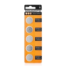 Батарейка MINAMOTO CR2025 BL5 Lithium 3V Батарейка MINAMOTO CR2025 BL5 Lithium 3V