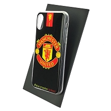 Чехол накладка для APPLE iPhone X, iPhone XS, силикон, глянцевый, рисунок Manchester United