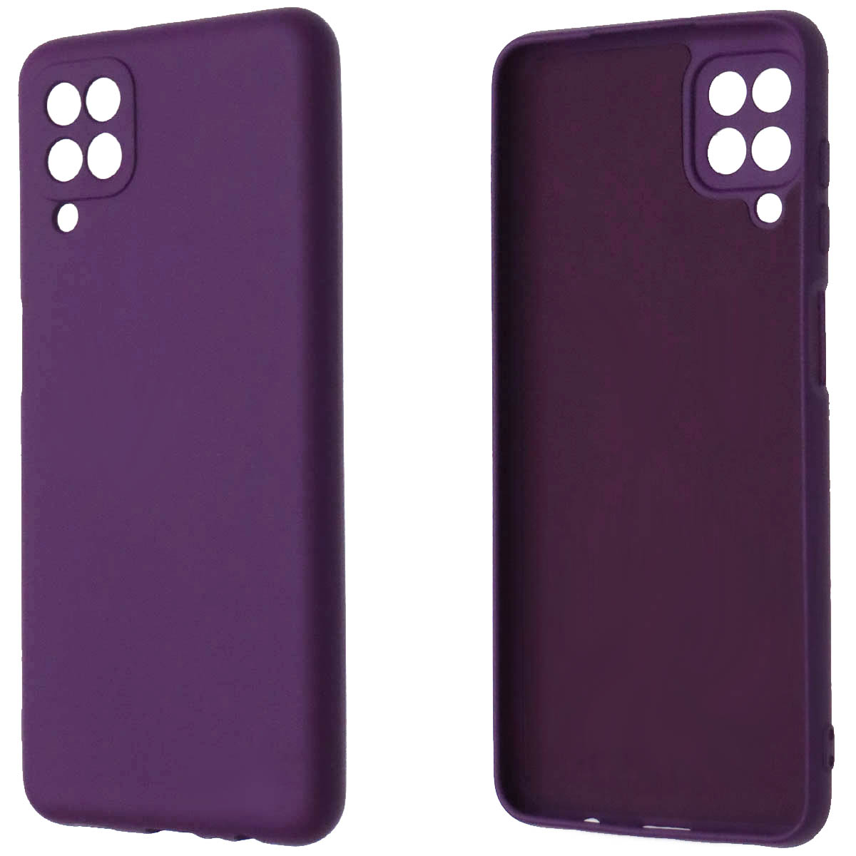 Чехол накладка NANO для SAMSUNG Galaxy A12 (SM-A125), M12 (SM-M127F), силикон, бархат, цвет фиолетовый
