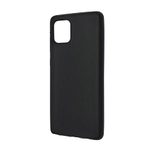 Чехол накладка для SAMSUNG Galaxy A81 2020, Note 10 Lite (SM-N770), силикон, под кожу, цвет черный.