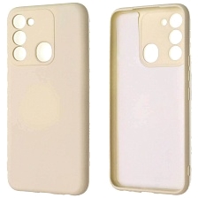 Чехол накладка NANO для TECNO Spark GO 2022, Spark 8C, Spark 9, силикон, бархат, цвет молочный